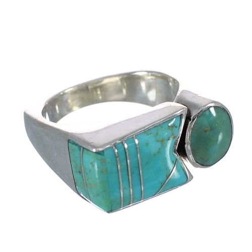 Turquoise Jewelry Sterling Silver Ring Size 5-1/2 AX90608