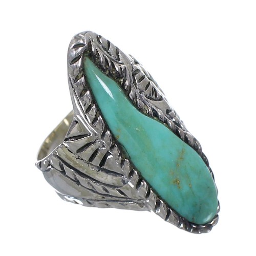 Authentic Sterling Silver Turquoise Southwest Ring Size 5-1/2 FX93289