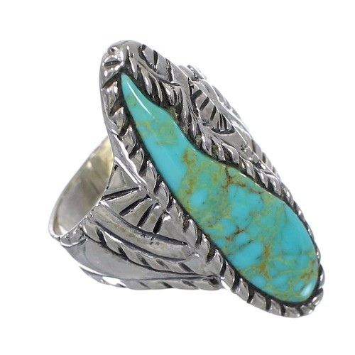 Genuine Sterling Silver Turquoise Southwest Ring Size 7 FX93308