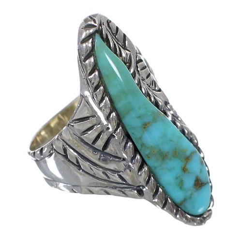 Authentic Sterling Silver Turquoise Southwest Ring Size 6-1/2 FX93310