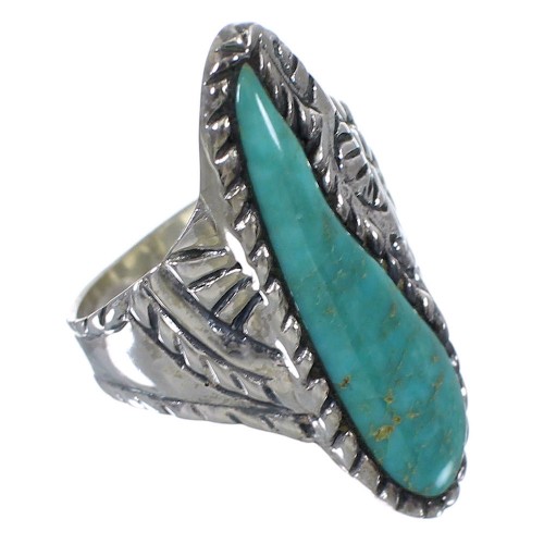 Southwest Sterling Silver Turquoise Jewelry Ring Size 7-1/4 FX93311