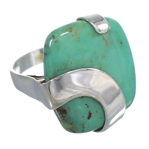 Turquoise Sterling Silver Southwest Jewelry Ring Size 7-1/4 RX88607