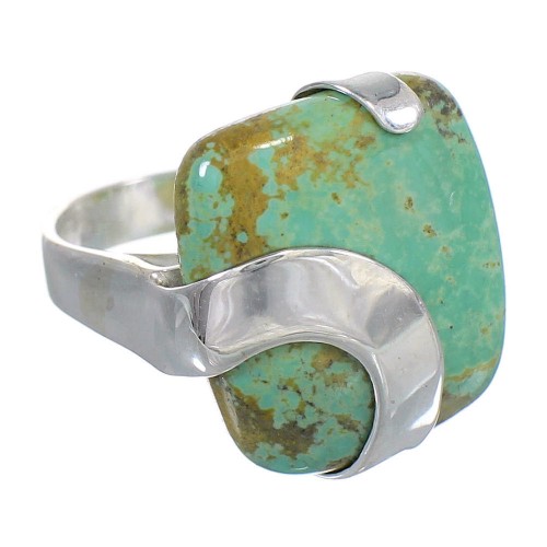 Turquoise And Genuine Sterling Silver Ring Size 6 RX88608