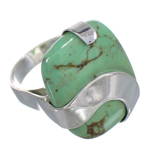 Turquoise Sterling Silver Southwest Jewelry Ring Size 6-1/2 RX88610