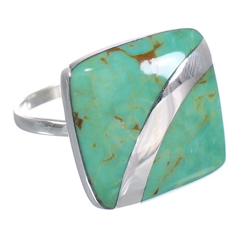 Sterling Silver Turquoise Southwestern Jewelry Ring Size 7 RX88687