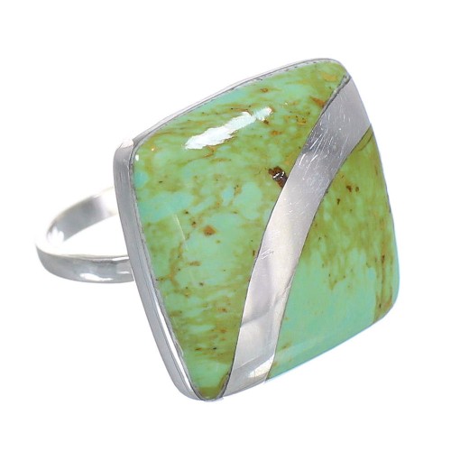 Turquoise Genuine Sterling Silver Southwestern Ring Size 4-3/4 RX88710