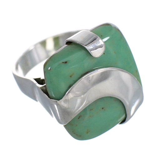 Authentic Sterling Silver Turquoise Jewelry Ring Size 5-1/4 RX88777