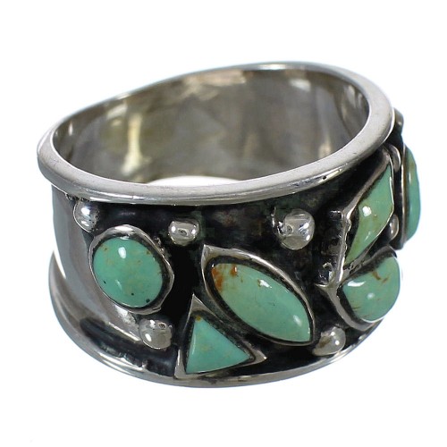 Sterling Silver Turquoise Jewelry Ring Size 6-3/4 FX91270