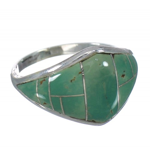 Turquoise Sterling Silver Southwest Ring Size 8-1/2 AX92907