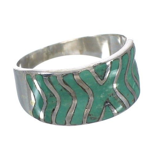 Turquoise Southwestern Jewelry Sterling Silver Ring Size 6 AX93038