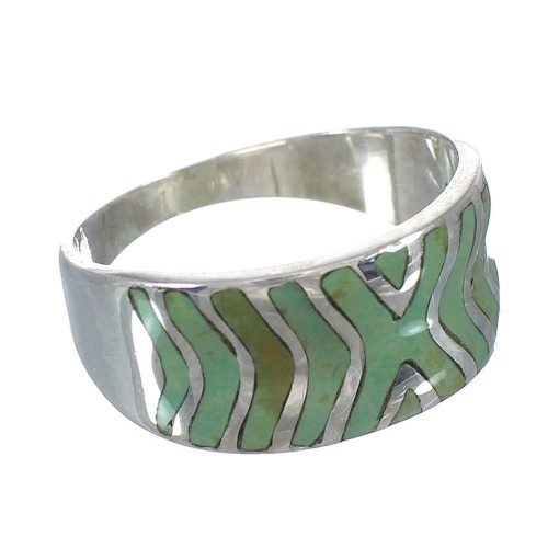 Turquoise Sterling Silver Southwestern Ring Size 4-1/2 AX93077