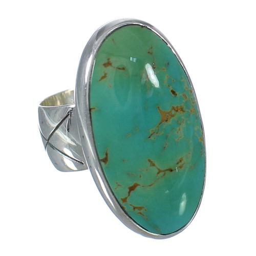 Turquoise Sterling Silver Southwest Ring Size 5-3/4 AX92615
