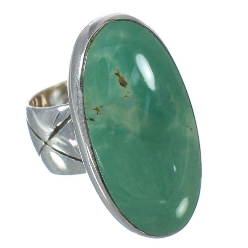 Turquoise Sterling SilverJewelry Southwestern Ring Size 4-1/4 AX92625