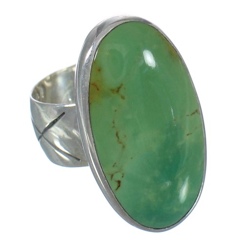 Authentic Sterling Silver Turquoise Southwest Ring Size 6-3/4 AX92645