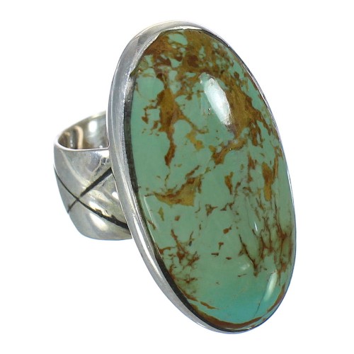 Authentic Sterling Silver Turquoise Jewelry Ring Size 4-1/4 AX92658