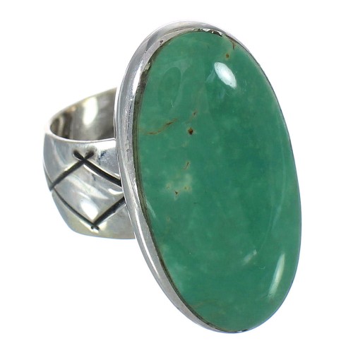 Silver Turquoise Ring Size 7-1/4 AX92661