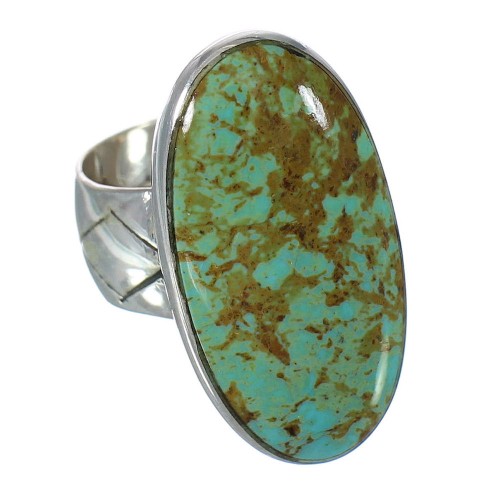 Authentic Sterling Silver Turquoise Southwestern Ring Size 5-1/4 AX92720