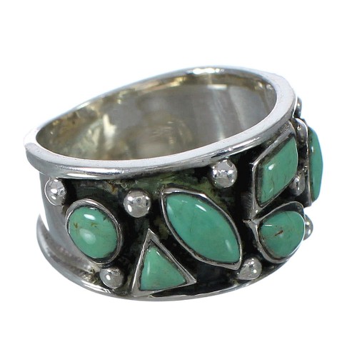 Turquoise Silver Southwestern Ring Size 8-1/2 YX90773