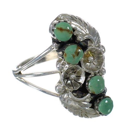 Sterling Silver Turquoise Ring Size 6-1/2 FX91861