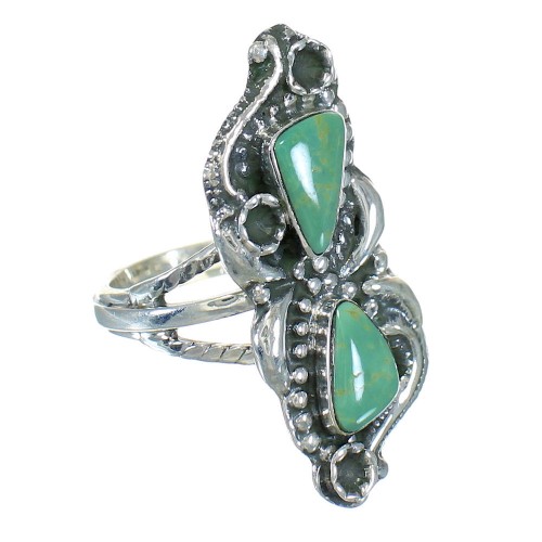 Sterling Silver Turquoise Jewelry Ring Size 5-3/4 FX90713