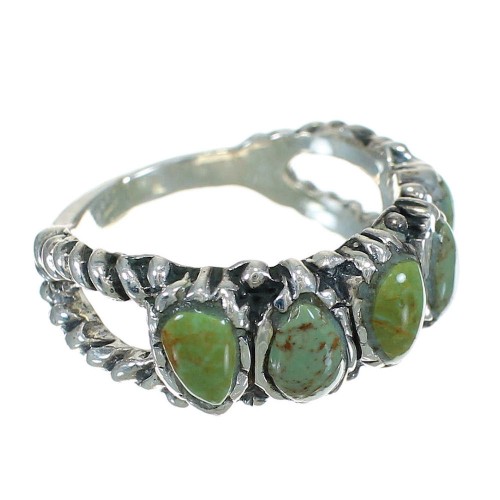 Sterling Silver Turquoise Jewelry Ring Size 6-3/4 FX90586