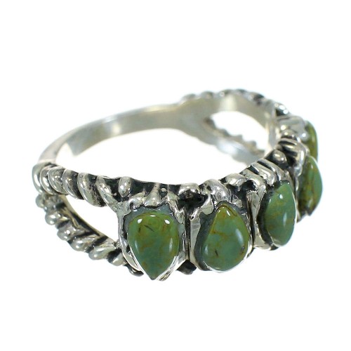 Sterling Silver Turquoise Southwest Jewelry Ring Size 7-3/4 FX90601