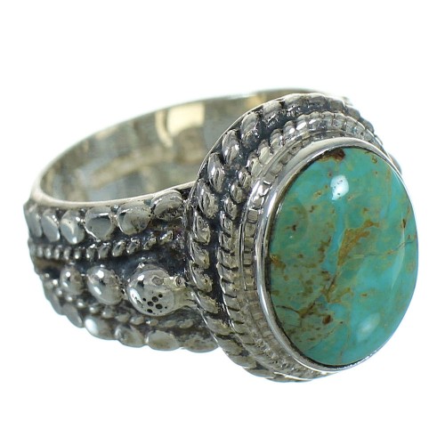 Authentic Sterling Silver Turquoise Jewelry Ring Size 6-1/4 RX87475