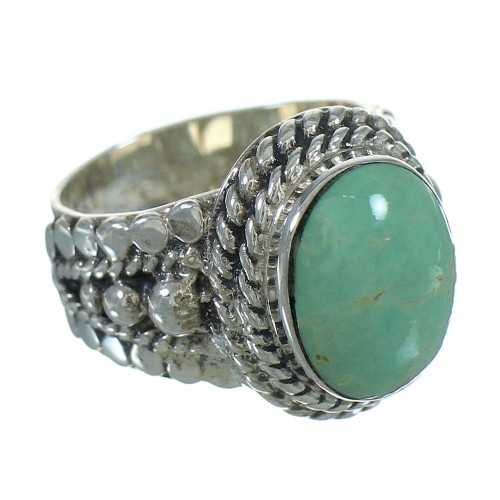 Genuine Sterling Silver Turquoise Ring Size 8 RX87585