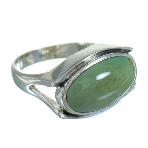 Genuine Sterling Silver Turquoise Jewelry Ring Size 8-1/2 RX87649