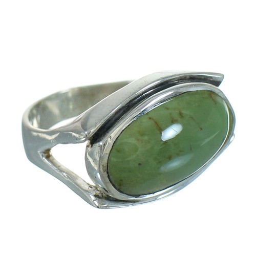 Turquoise And Genuine Sterling Silver Southwest Ring Size 5-1/2 RX87677