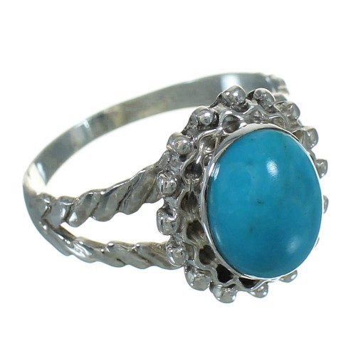 Southwest Sterling Silver Turquoise Ring Size 6-1/4 QX86013