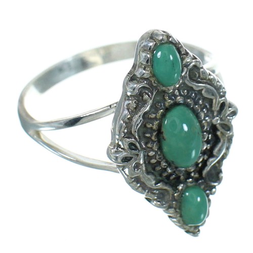 Southwest Genuine Sterling Silver Turquoise Ring Size 5 YX86709