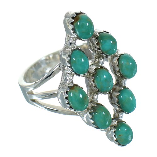 Sterling Silver And Turquoise Southwest Ring Size 4-3/4 YX86887