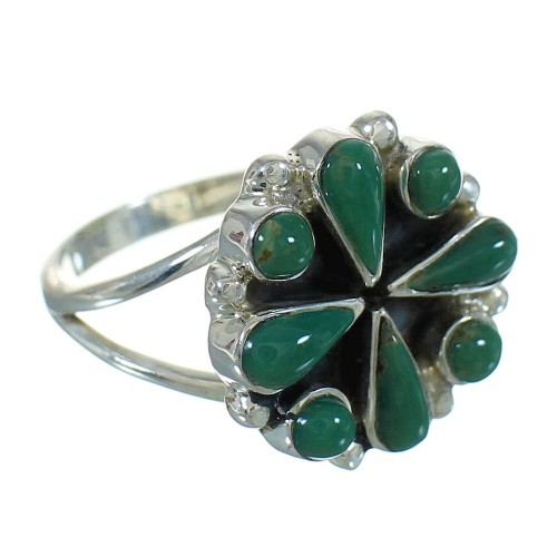 Authentic Sterling Silver Turquoise Ring Size 4-1/2 YX86952