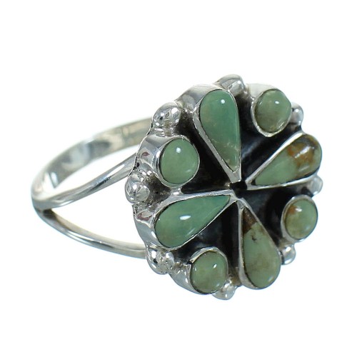 Turquoise Southwest Silver Ring Size 4-1/2 YX86977