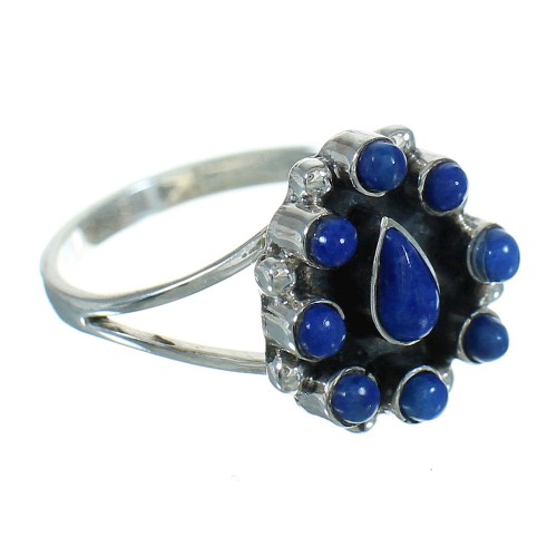 Sterling Silver Lapis Jewelry Ring Size 7-1/2 AX88418