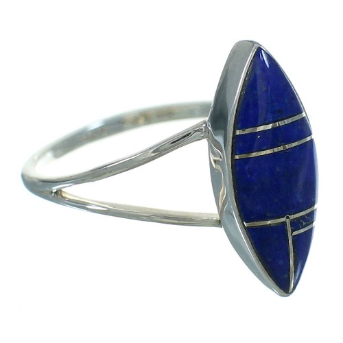 Southwest Real Lapis Sterling Silver Ring Size 5-3/4 FX90331