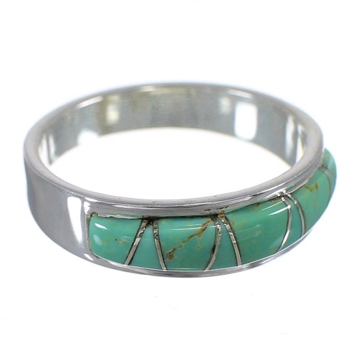 Turquoise Silver Ring Size 4-1/2 AX88338