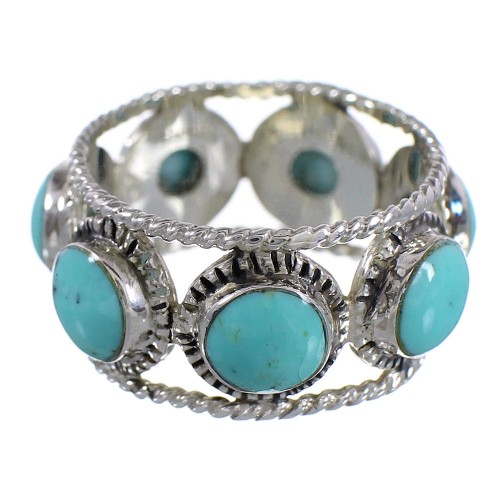 Turquoise Silver Southwest Ring Size 7-3/4 YX93985