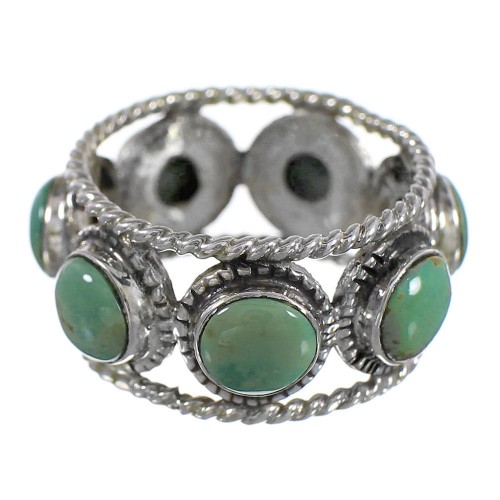 Southwest Silver Turquoise Ring Size 5-1/4 YX94017