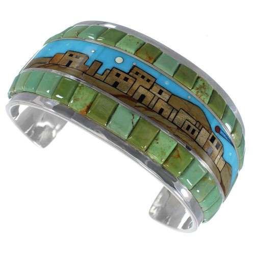 Native American Village Or Pueblo Design Multicolor Bracelet NX27221