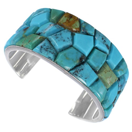 Sterling Silver Southwest Turquoise Cuff Bracelet FX27284