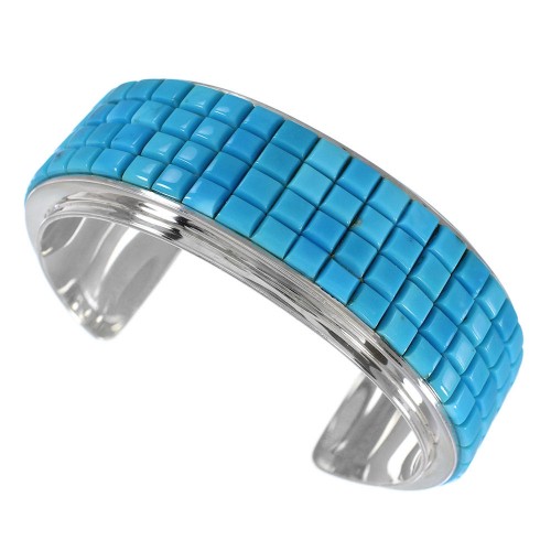 Silver Southwest Turquoise Cuff Bracelet GS76381