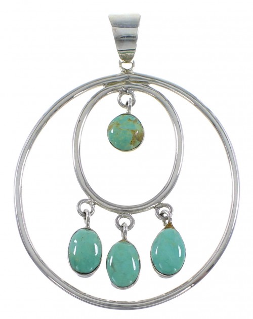 Turquoise Sterling Silver Southwestern Pendant PS60273