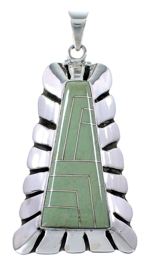 Southwestern Turquoise Jewelry Silver Slide Pendant BW71015