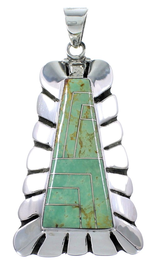 Sterling Silver Turquoise Jewelry Slide Pendant BW71014