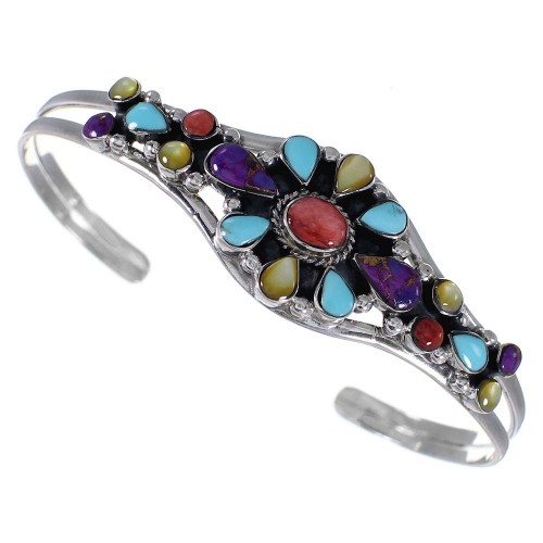 Sterling Silver Southwest Multicolor Bracelet Jewelry GS60395