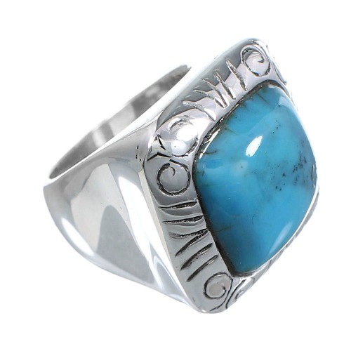 Southwestern Jewelry Sterling Silver Turquoise Ring Size 6 YS63330