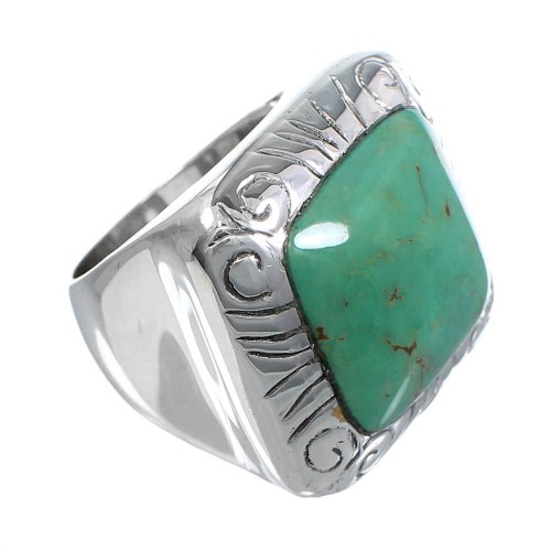 Turquoise And Sterling Silver Southwestern Ring Size 4-1/2 YX69953