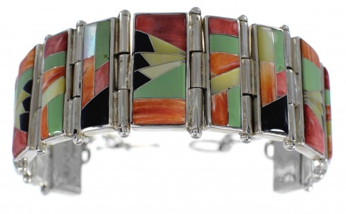 Multicolor And Silver Sunset Whiterock Link Bracelet YS69817